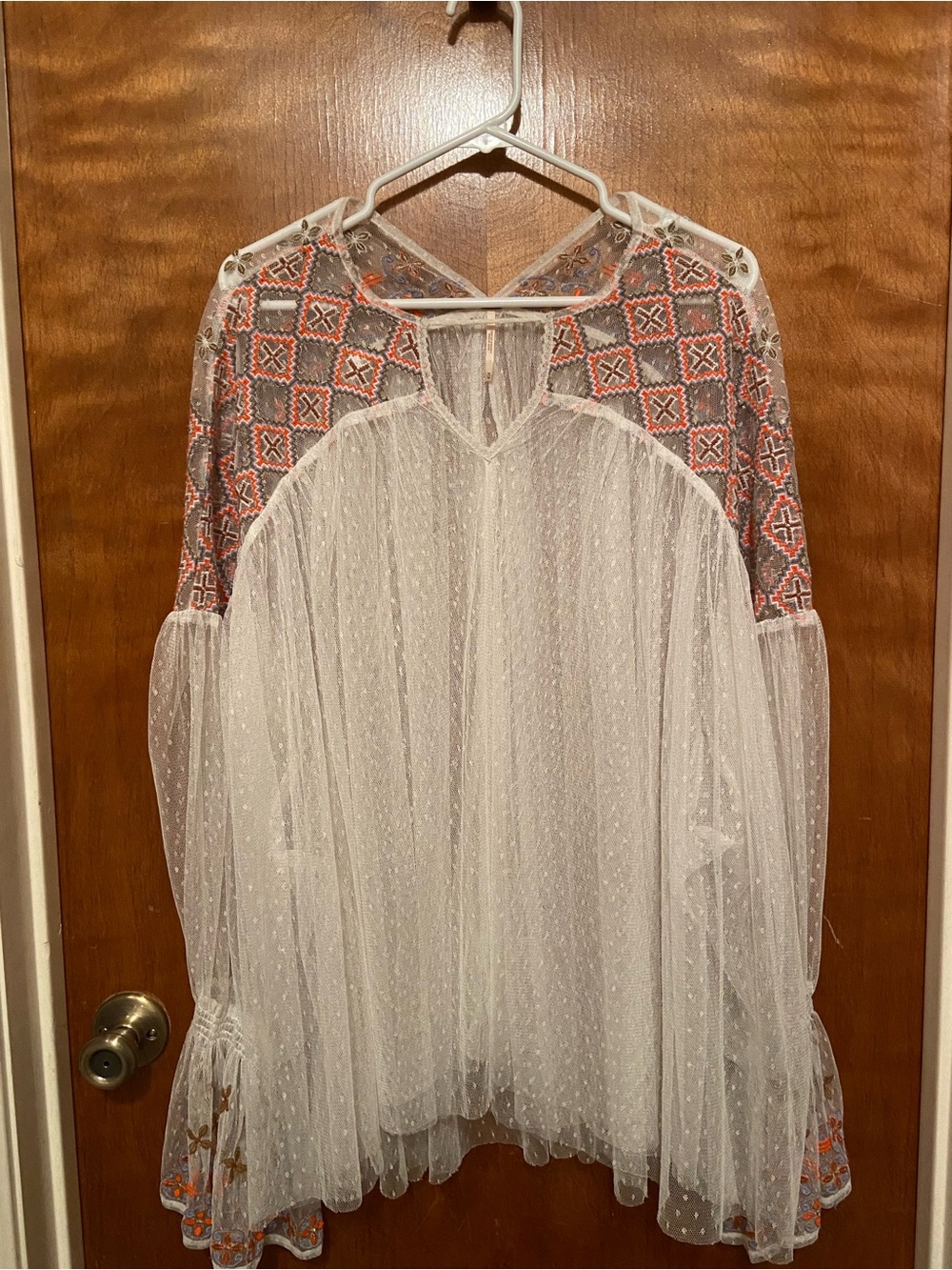 Free People Embroidered Sheer Cover Up